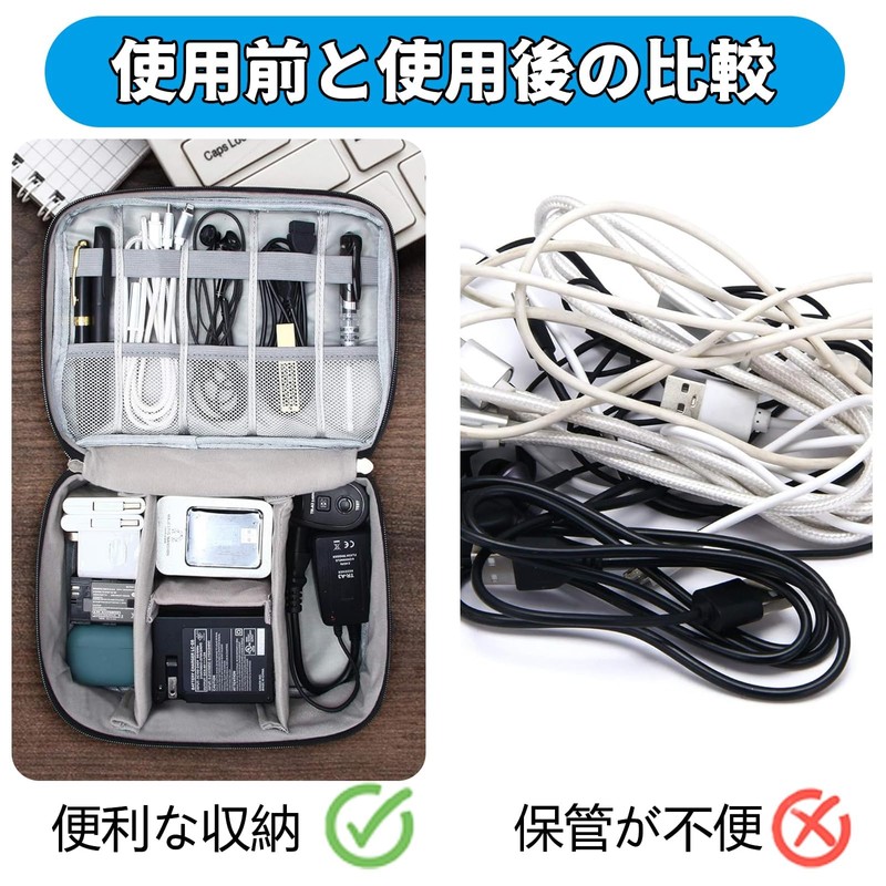 BLOOPIC Gadget Case, Travel Pouch, Highly Waterproof, 3 Layer Mechanism,