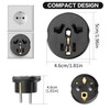 YAODHAOD Plug adaptor, 2 pieces, universal adapter, UK to EU