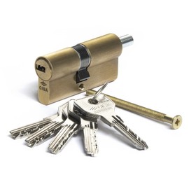 CISA 0E302 Asix European Cylinder, Frosted Brass, 30/35