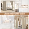 Bonpally Room Divider Curtain Rod, No Drilling Tension Rod for