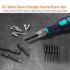 Pack of 10 Triangle Screwdriver Bits 65 mm Hex Shank
