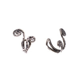925 Sterling Silver Octopus Tentacles Tendrils Ear Cuffs No Piercing Earrings, Set of 2