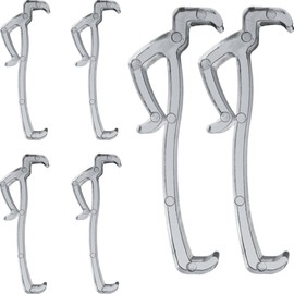 APUXON Valance Clips 6pcs 2inch Clear Plastic Hidden Retainer Holder Clip for Window Horizontal Faux & Wood Blind Valance Cover Hold