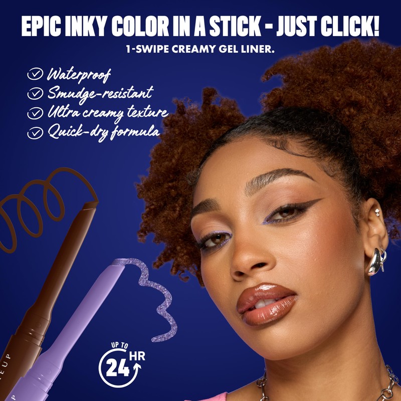 NYX Professional Makeup Epic Eyeliner, Inky Stix, Cream Gel Eyeliner,