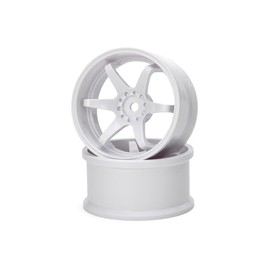 G-Force N-6 Drift Wheel Traction /+6/White RC Wheel GD062