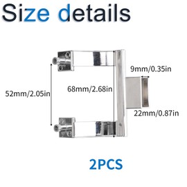 INCREWAY Towel Bar Brackets Set, Shower Door Zinc Alloy Handle Replacement Door Pull Handle Chrome Shower Door Handles for Shower Doors or Tub Enclosure