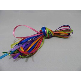 Bright Unicorn Rainbow Colours ONLY 10 x 1 metre x 3mm Satin Ribbon Assorted Bundle Double Sided 10 metres Dark 3 mm