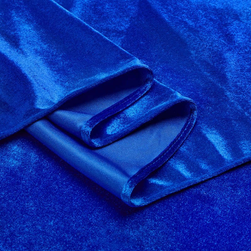QueenDream Royal Blue Velvet Aisle Runner: 4.5FT x 20FT -