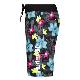 Hurley Boys Board Shorts, Black/Yellow Floral, 6