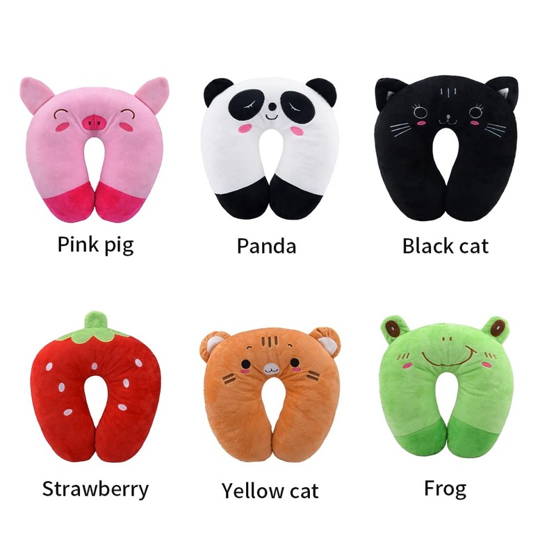 EKDJKK Travel Pillow for Kids, Cute Animal Neck Pillow Support