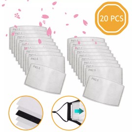 TK FASHION MASK 20~100 PCS  PM2.5 ACTIVATED COTTON CARBON FILTER FACE MASK BREATHING ADULT - Red Mask