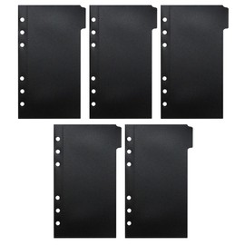 Operitacx 1 Satz Binder-Bargeldbrief Taschen Registerreiter zum Unterteilen sperren aufbewahrungssack storage pockets schnellhefter Nachfüllbeutel Binder-Beutel mit losen Blättern pp Black