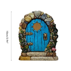 Fairy Door and Window Trees, Fairy Tree, Glow in the Dark, Yard Art Sculpture, Decoration Kids Room, Wall and Trees Outdoors, Miniature Fairy Garden, Outdoor Decor Accessories