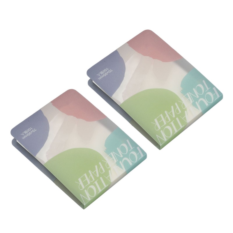 2pcs Liquid Foundation Palette Paper Disposable Makeup Coloring Paper with