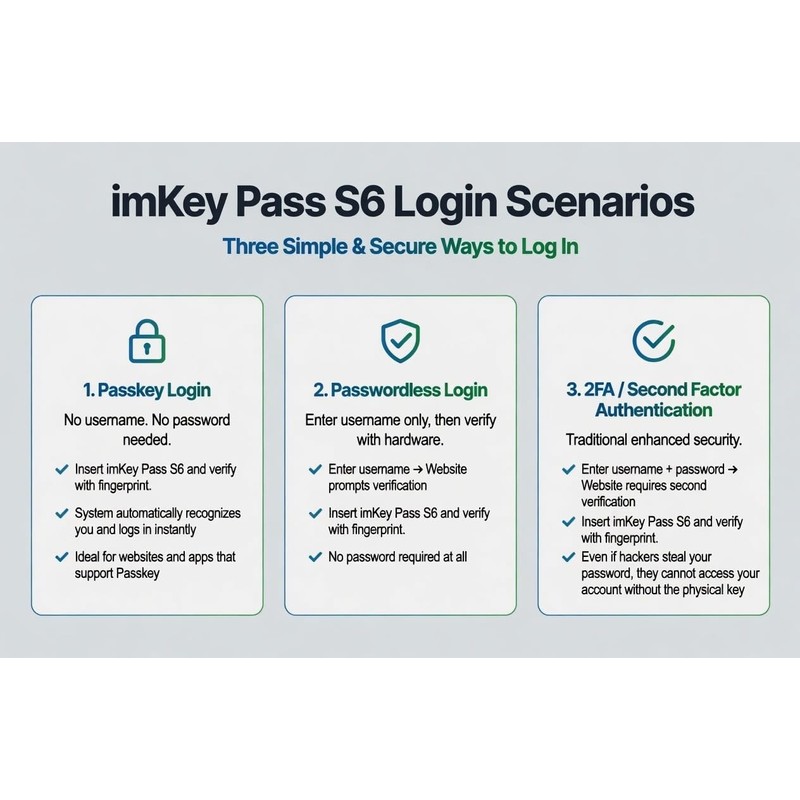 imKey Pass S6 FIDO2 FIDO U2F Certified Fingerprint Security Key