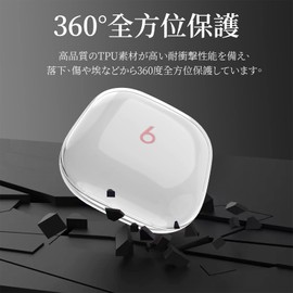 [2023 Improved Model] HELOGE BEATS FIT PRO Case, Compatible with BEATS FIT PRO TPU Case, Shockproof, Waterproof, Dustproof, Lightweight, Compact, Lost Prevention, Chargable, Unisex, Protective Case