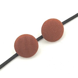 YOOGCORETT 30pcs Brown Fabric Satin Cloth Covered Buttons with Shank Vintage Round Buttons for Clothes, Sewing,DIY Crafts, Scrapbooking Decorations Buttons and Wedding Dress Buttons 20mm