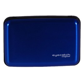 Eye Catch - Aluminum Business Credit Card ID Wallet Holder Pocket Waterproof Case Box Electric Blue