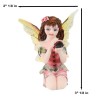 Ebros Fairy Garden Kneeling Fairy Holding Ladybug Figurine 3.25" H