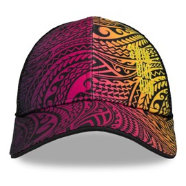 Headsweats Standard Performance Adjustable Trucker Hat for Men and Women, Black Tribal