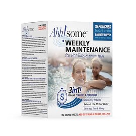 Triple-Action 3-in-1 Weekly Hot Tub Cleaner, Conditioner & Clarifier – Hot Tub Chemicals for Crystal Clear Water – Works on All Hot Tubs & Inflatable Spas – Made in USA – Veteran-Owned (26 Weeks Kit)