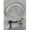 HDCRYSTALGIFTS 3D Elephant Crystal Ball Paperweight 60MM Laser Engraved