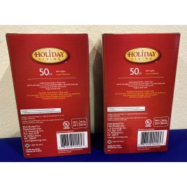 Holiday Living 2 Boxes HOLIDAY LIVING 50CT (100 Total) MULTI COLOR MINI LIGHTS Christmas Xmas