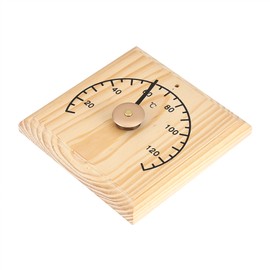 0~140℃ Wooden Thermometer Temperature Display for Sauna Room Wall Mounted