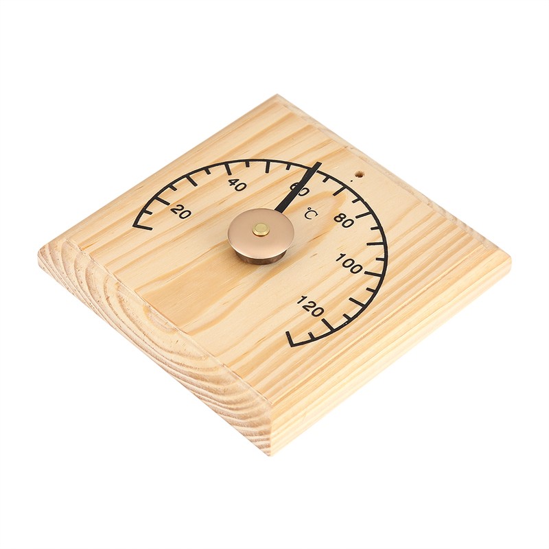 0~140℃ Wooden Thermometer Temperature Display for Sauna Room Wall Mounted