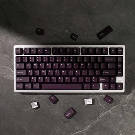 162 Keys Vior Purple Keycaps Cherry Profile Doubleshot Keycaps Set Fit for 61/64/87/104/108 Cherry Mx Gateron Switches Mechanical Keyboard