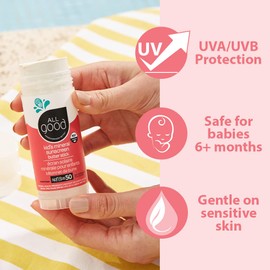 All Good Makes Everything Better All Good Sunscreen - Baby & Kids Sunscreen Stick - Broad Spectrum Sunscreen SPF 50 for Face, Nose, Ears, Coral Reef Friendly, Water Resistant, Zinc Oxide, Coconut Oil, Beeswax, Vitamin E (2.75 oz)