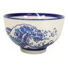 Pack Of 4 Blue Japanese Hokusai Great Wave Design Ceramic