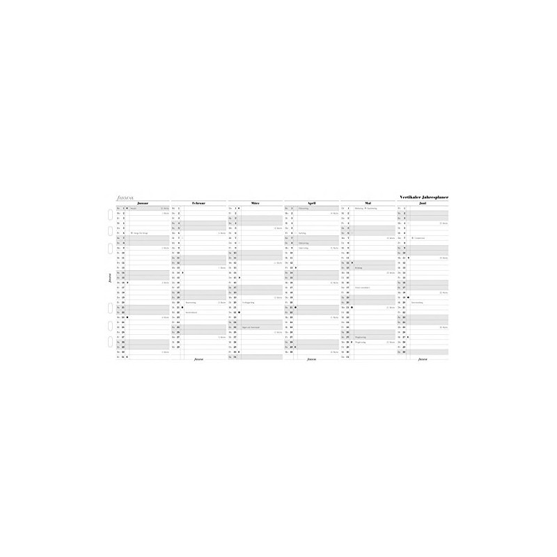 Filofax 2022 A5 Year Planner Folding Calendar Leporello DEU Vertical