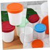 Kichvoe 4Pcs Round Ice Cream Storage Containers Dessert Cups with