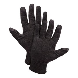 Reusable Jersey Gloves with Elastic Knit Wrist. Cotton Polyester Gloves. Plain Breathable Gloves. Industrial Work Gloves