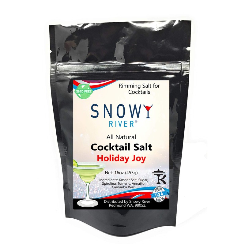 Snowy River Holiday Joy Cocktail Salt - Natural Kosher Holiday