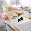 GAOHAN 12 Packs Plastic Storage Boxes with Handles, 3 Colours