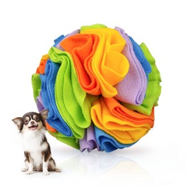 WishLotus 5.9Inch Snuffle Ball for Dogs, Dog Sniffing Training Toy for Boredom, Colorful Dog Snuff Ball Toy for Small Dogs&Breed Encourage Natural Foraging, Smell Training (Rainbow L)