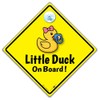 Little Duck Baby on Board Autoschild, 14 x 14 cm,