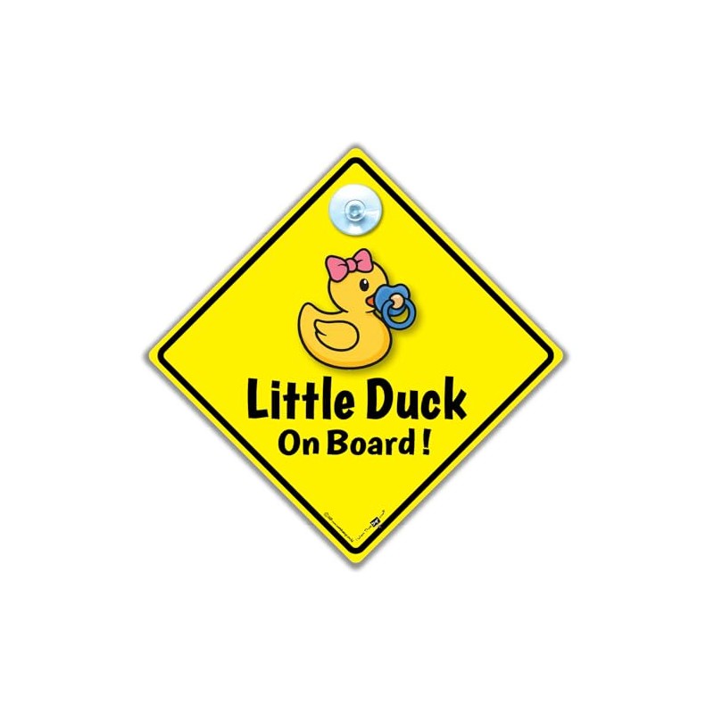 Little Duck Baby on Board Autoschild, 14 x 14 cm,