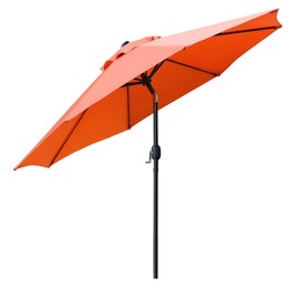 Sunnyglade 9' Patio Umbrella Outdoor Table Umbrella with 8 Sturdy Ribs (Orange)