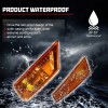 GTINTHEBOX COMBO Amber Bumper Signal +Bumper Side Marker Lights For