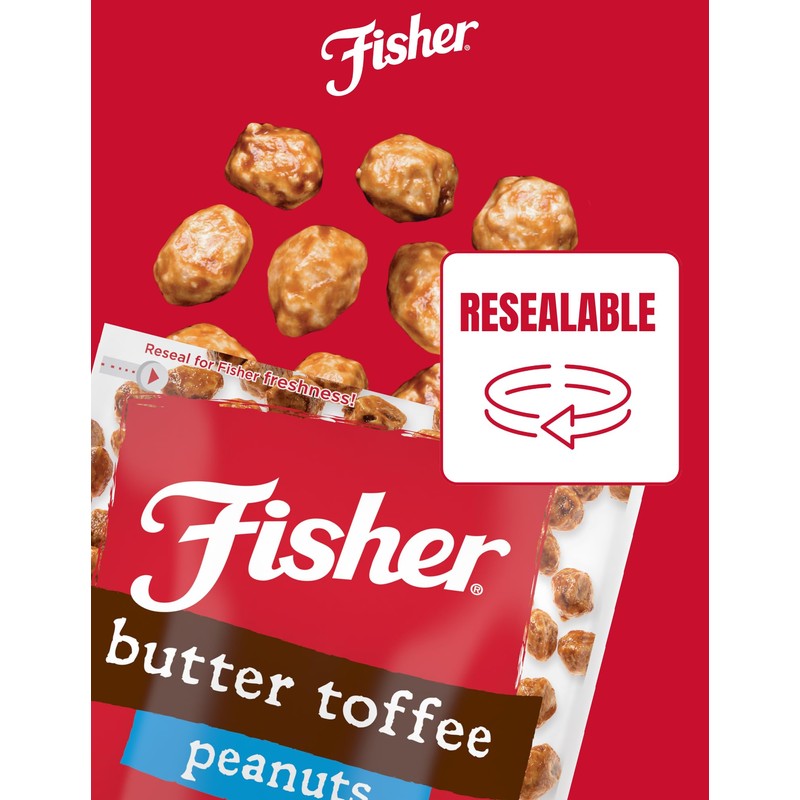 Fisher Snack Butter Toffee Peanuts, 5.5 Ounces (Pack of 6),