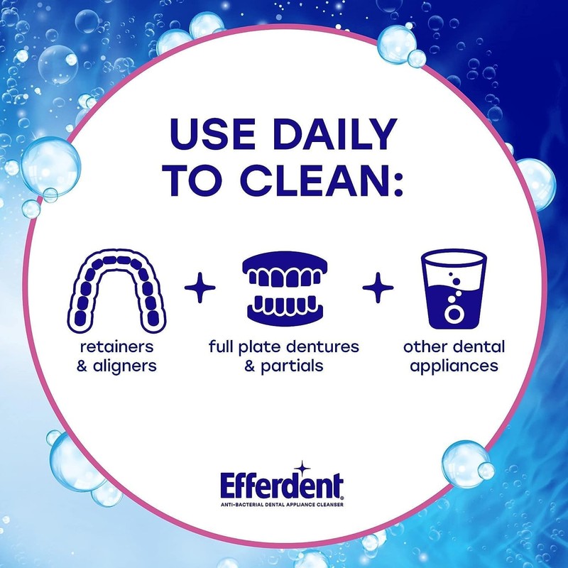 Efferdent Retainer & Denture Cleaner Tablets and Dental Bath, 4