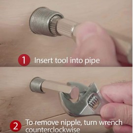 HAUTMEC Internal Pipe Wrench Set, Easy Internal Grip On Pipe Nipples PL0031