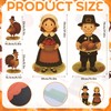 DoubleFill 4 Pcs Thanksgiving Pilgrim Boy and Girl Yard Sign