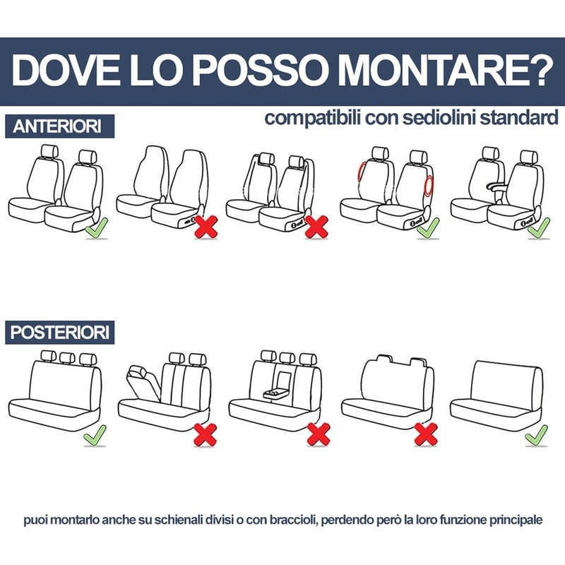 Auto Accessori Lupex Universal Seat Cover Set LS08 Colour Red