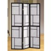 Coaster Modern Wood Three Panels Folding Screen Room Divider in