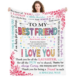 Best Friend Birthday Gift for Women, Best Friend Birthday Gifts, Best Friend Blankets for Women, Gifts for Best Friends Women, Bestfriend Birthday Gifts Women (50 * 60inch)