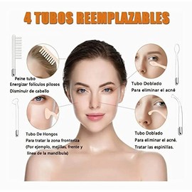 Shoonlo Alta Frecuencia Facial, Radiofrecuencia Facial Corporal con 4 Varitas de Neón- Estiramiento de la Piel, Reducción de Arrugas, Ojeras, Imperfec